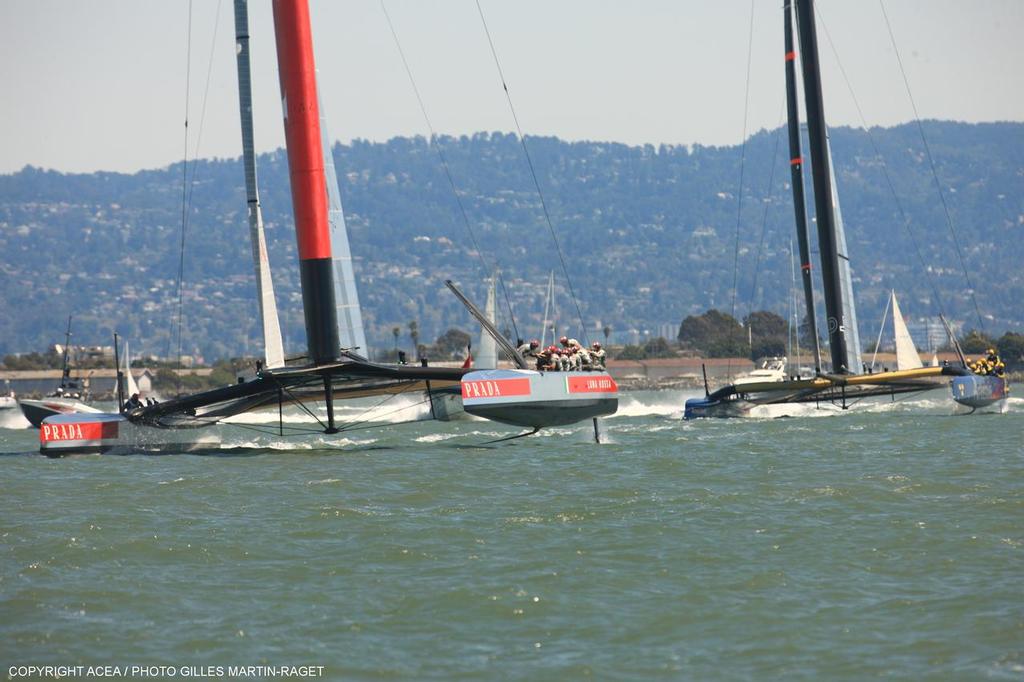 10/08/2013, San Francisco (CA), 34th America's Cup, Louis Vuitton Cup, Semi-Finals Race 4; Artemis Racing vs. Luna Rossa Challenge photo copyright ACEA - Photo Gilles Martin-Raget http://photo.americascup.com/ taken at  and featuring the  class