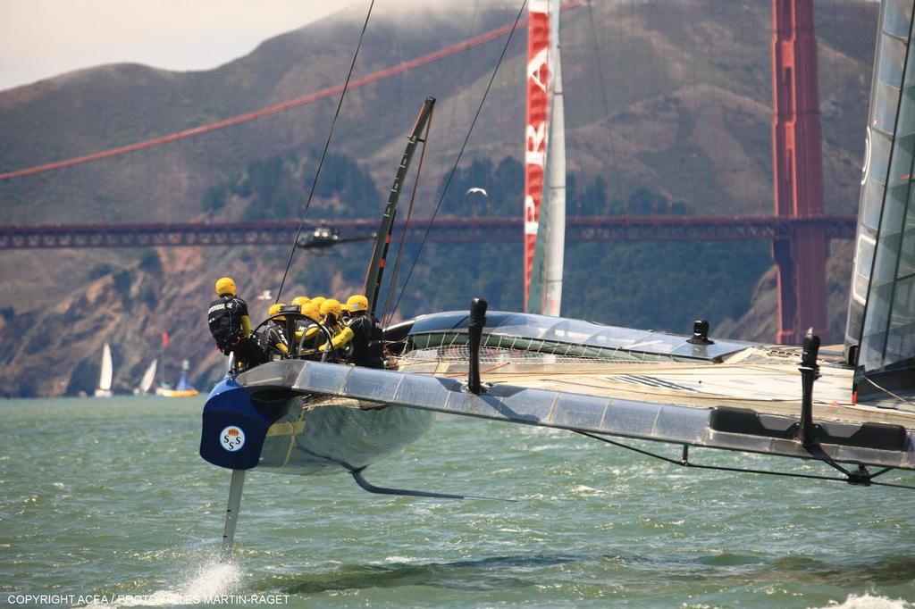 10/08/2013, San Francisco (CA), 34th America's Cup, Louis Vuitton Cup, Semi-Finals Race 4; Artemis Racing vs. Luna Rossa Challenge photo copyright ACEA - Photo Gilles Martin-Raget http://photo.americascup.com/ taken at  and featuring the  class