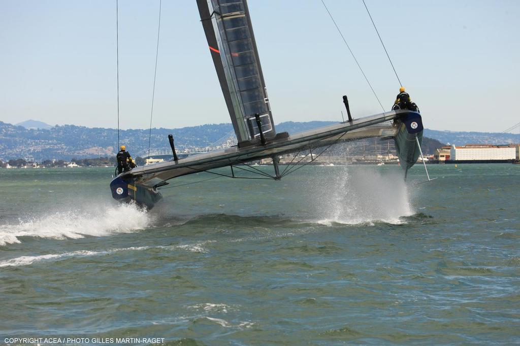 10/08/2013, San Francisco (CA), 34th America's Cup, Louis Vuitton Cup, Semi-Finals Race 4; Artemis Racing vs. Luna Rossa Challenge photo copyright ACEA - Photo Gilles Martin-Raget http://photo.americascup.com/ taken at  and featuring the  class