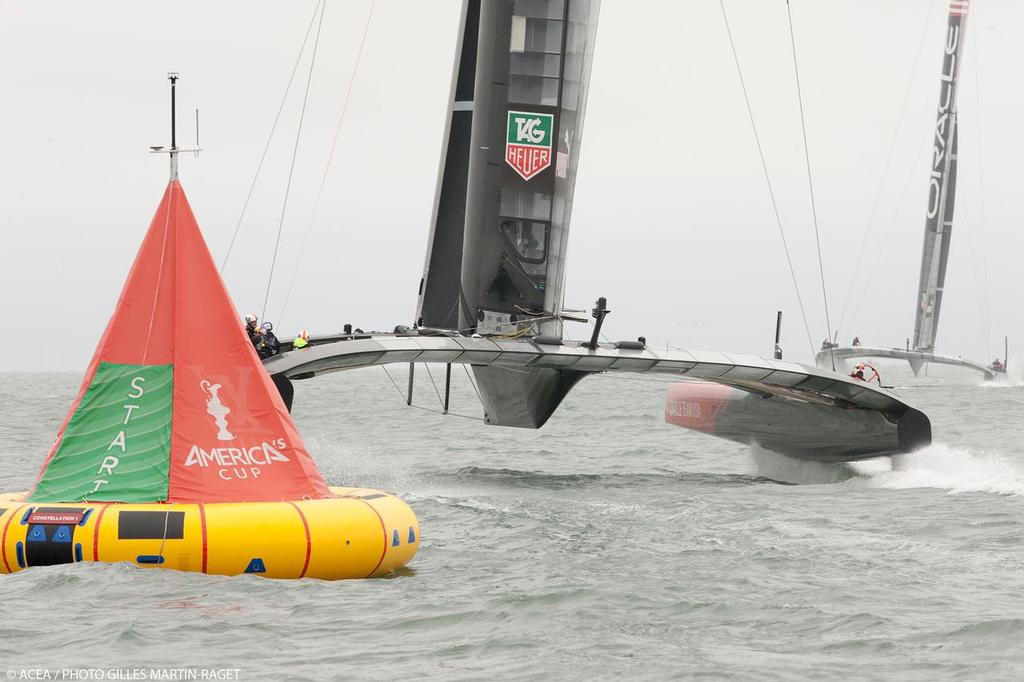 18/07/2013 - San Francisco (USA,CA) - 34th America's Cup - Louis Vuitton Cup - Round Robin - Race Day 6 - ORACLE Team USA two boat racing photo copyright ACEA - Photo Gilles Martin-Raget http://photo.americascup.com/ taken at  and featuring the  class