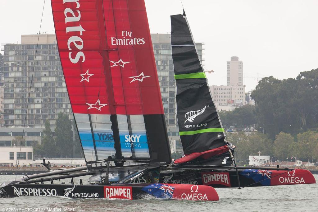 21/07/2013 - San Francisco (USA,CA) - 34th America's Cup - Louis Vuitton Cup - Round Robin - Luna Rossa vs Emirates Team New Zealand photo copyright ACEA - Photo Gilles Martin-Raget http://photo.americascup.com/ taken at  and featuring the  class