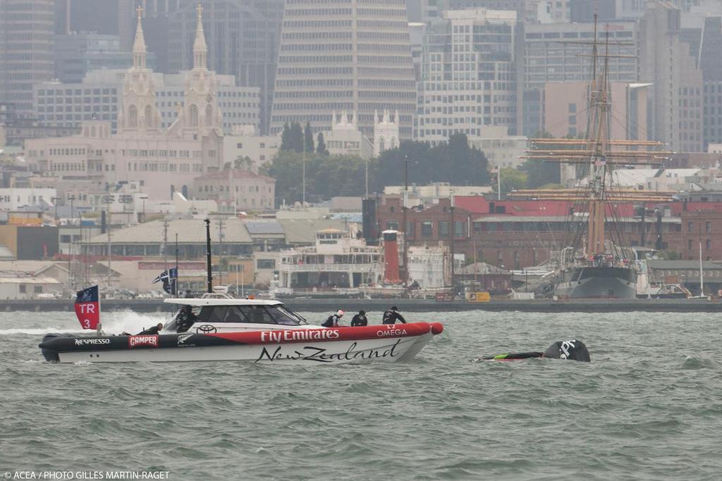 21/07/2013 - San Francisco (USA,CA) - 34th America's Cup - Louis Vuitton Cup - Round Robin - Luna Rossa vs Emirates Team New Zealand photo copyright ACEA - Photo Gilles Martin-Raget http://photo.americascup.com/ taken at  and featuring the  class