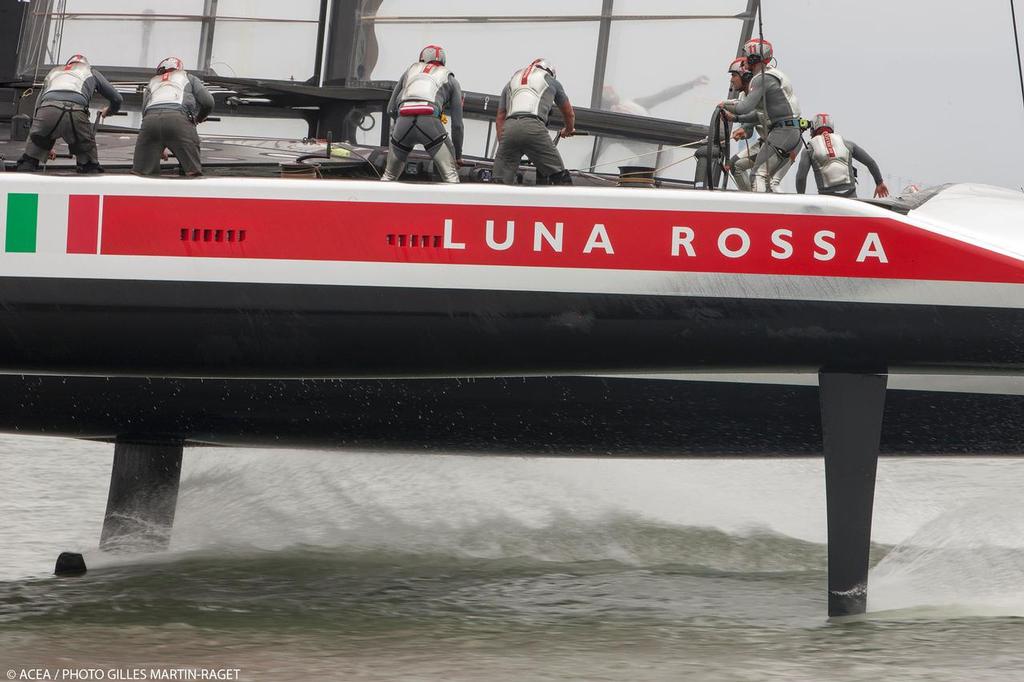 23/07/2013 - San Francisco (USA,CA) - 34th America's Cup - Louis Vuitton Cup - Race Day 9 - Emirates New Zealand Vs Luna Rossa photo copyright ACEA - Photo Gilles Martin-Raget http://photo.americascup.com/ taken at  and featuring the  class