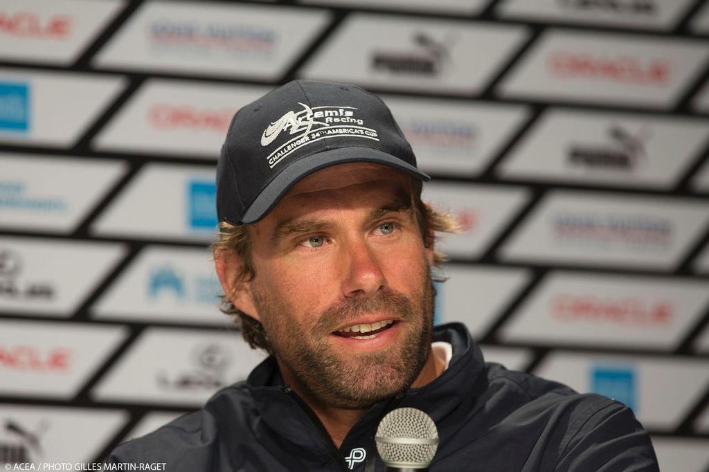 28/07/2013 - San Francisco (USA,CA) - 34th America’s Cup - Louis Vuitton Cup - Race Day 13 - End of Round Robin press conference - Ian Percy (Artemis Racing) © ACEA - Photo Gilles Martin-Raget http://photo.americascup.com/