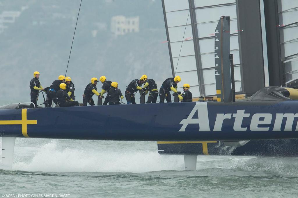 31/07/2013 - San Francisco (USA,CA) - 34th America's Cup - Open training photo copyright ACEA - Photo Gilles Martin-Raget http://photo.americascup.com/ taken at  and featuring the  class