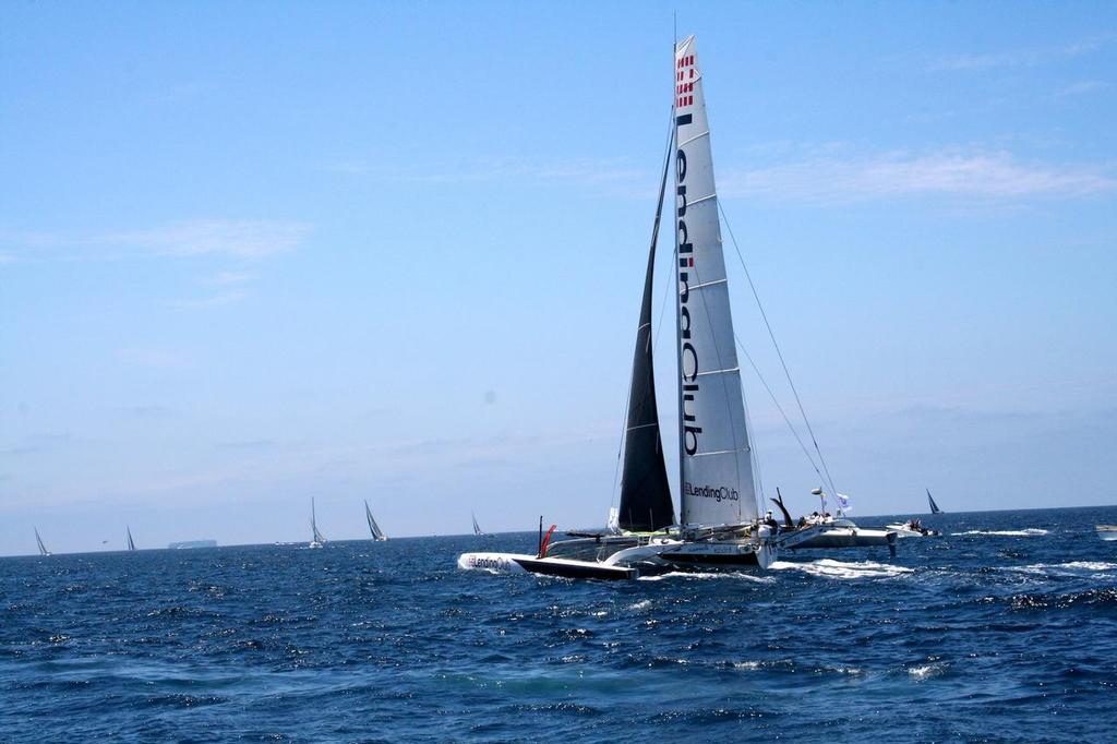 Tritium Racing sets sail on world-record breaking attempt in Transpac 2013 photo copyright Cameron Andrews taken at  and featuring the  class