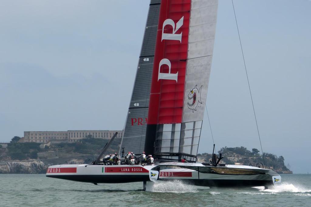 JN 2013-07-20 11-43-03 P1070225 - - Louis Vuitton Cup, Round Robin 3, Race 2, July 20, 2013 photo copyright John Navas  taken at  and featuring the  class