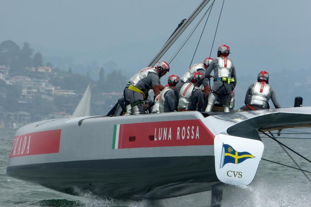 JN 2013-07-20 11-49-21 P1070472 - - Louis Vuitton Cup, Round Robin 3, Race 2, July 20, 2013 photo copyright John Navas  taken at  and featuring the  class