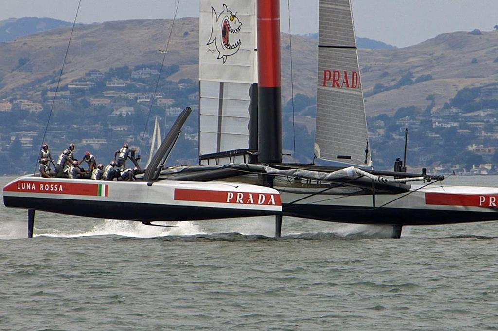 JN 2013-07-23 Frame18 - - Louis Vuitton Cup, Round Robin 4, Race 1, July 23, 2013 photo copyright John Navas  taken at  and featuring the  class