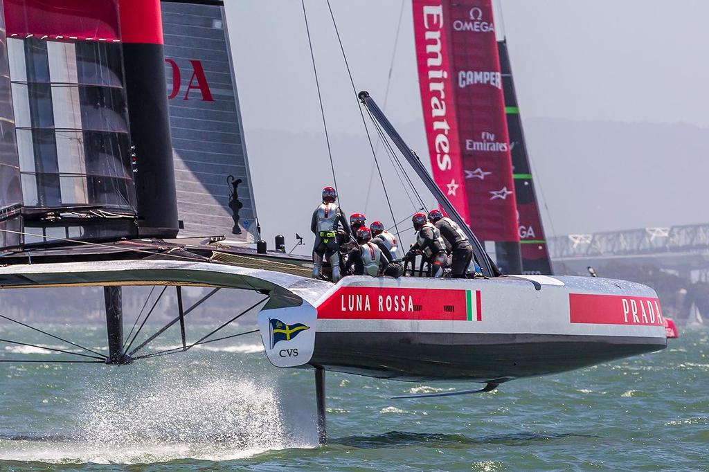 Louis Vuitton Cup Challenger races for America's cup poster by