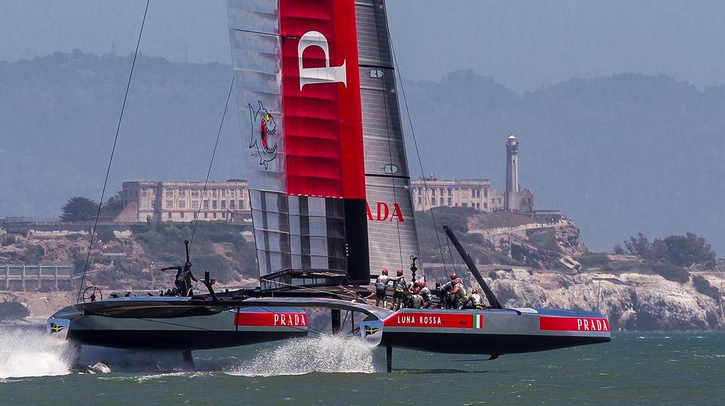 San Francisco, 13/07/13
34th Americaâ€™s Cup
Luna Rossa Challenge 2013 Louis Vuitton Cup
Photo: Â© Luna Rossa/Carlo Borlenghi photo copyright Carlo Borlenghi/Luna Rossa http://www.lunarossachallenge.com taken at  and featuring the  class