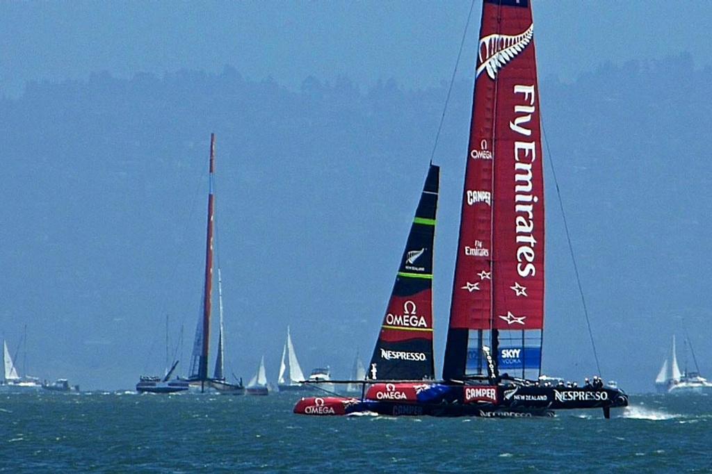 Emirates Team NZ- 2013 Louis Vuitton Cup, Round Robin 2, Race 1 photo copyright John Navas  taken at  and featuring the  class