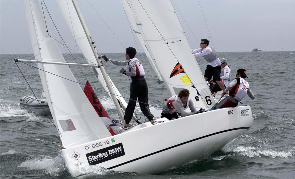 This is the Balboa Yacht Club Team - Ryan Davidson, skipper - 2013 Gov Cup photo copyright Mary Longpre - Longpre Photos http://www.Longprephotos.smugmug.com taken at  and featuring the  class