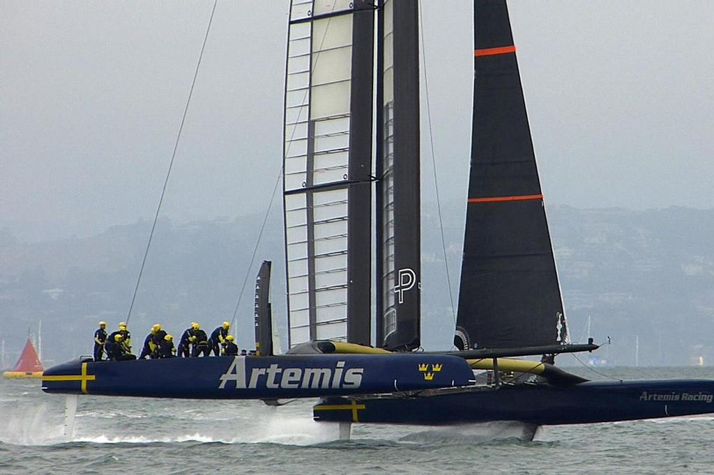 Oracle Team USA and Artemis Racing - San Francisco, July 31 2013 © John Navas 