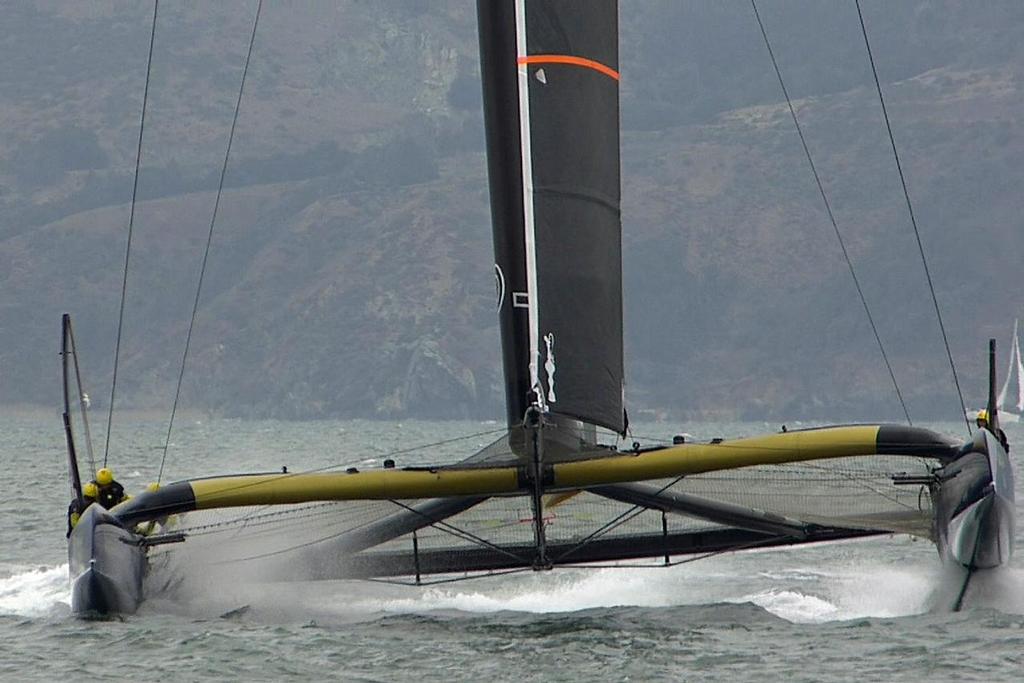 Artemis Racing charges the camera - San Francisco, July 31 2013 © John Navas 