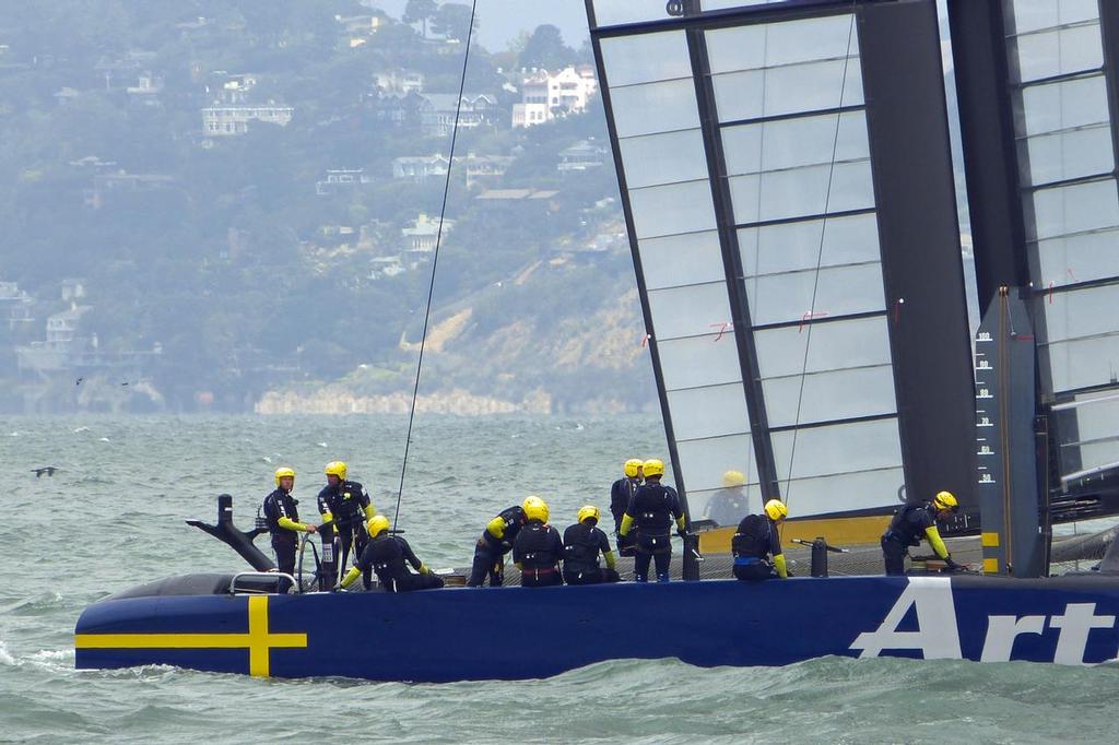 Oracle Team USA and Artemis Racing - San Francisco, July 31 2013 © John Navas 