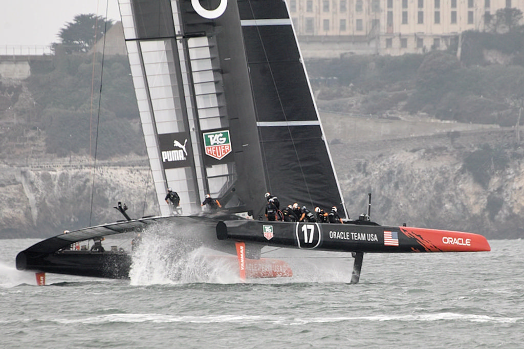 Oracle dives in - America's Cup © Chuck Lantz http://www.ChuckLantz.com