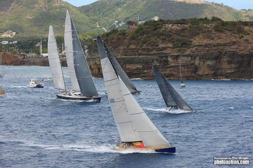 Lithuanian Volvo Ocean 60, Ambersail at the start of the 2011 RORC Caribbean 600 ©  Tim Wright / Photoaction.com http://www.photoaction.com