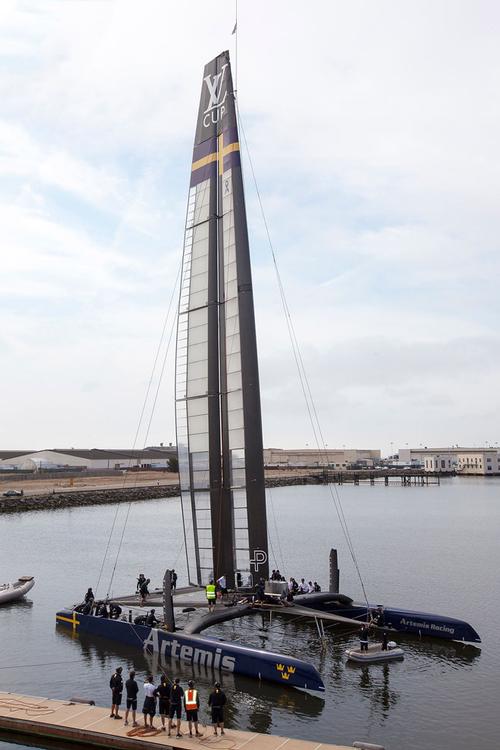 Artemis Racing is being launched and christened 22nd of July, 2013, Alameda, USA © Sander van der Borch / Artemis Racing http://www.sandervanderborch.com