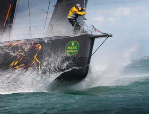 Abu Dhabi Ocean Racing Azzam  at the 2013 Rolex Fastnet Race photo copyright  Rolex/Daniel Forster http://www.regattanews.com taken at  and featuring the  class