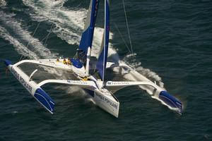 Maxi Solo Banque Populaire VII at the 2013 Rolex Fastnet Race photo copyright Yvan Zedda / BPCE taken at  and featuring the  class