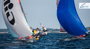  GBRs Owen Bowerman and Morgan Peach (Gill gennaker) at the 2013 29er World Championship photo copyright  Robert Hajduk / shuttersail.com http://shuttersail.com/ taken at  and featuring the  class