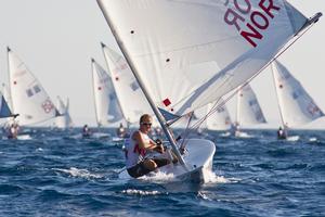 Line Flem Host Leads Laser Radial Girls - 2013 ISAF Youth World Championship photo copyright  Icarus / ISAF Youth Worlds http://www.isafyouthworlds.com/ taken at  and featuring the  class
