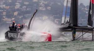 San Francisco, 21/07/13 34th America&rsquo;s Cup Emirates Team New Zealand photo copyright Carlo Borlenghi/Luna Rossa http://www.lunarossachallenge.com taken at  and featuring the  class