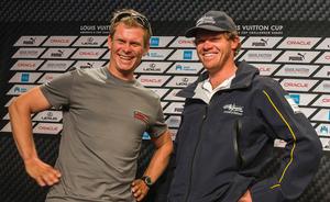 San Francisco, 02/08/13, 34th America&rsquo;s Cup: Chris Draper - Helmsman, Nathan Outteridge - Helmsman Artemis Racing photo copyright Carlo Borlenghi/Luna Rossa http://www.lunarossachallenge.com taken at  and featuring the  class