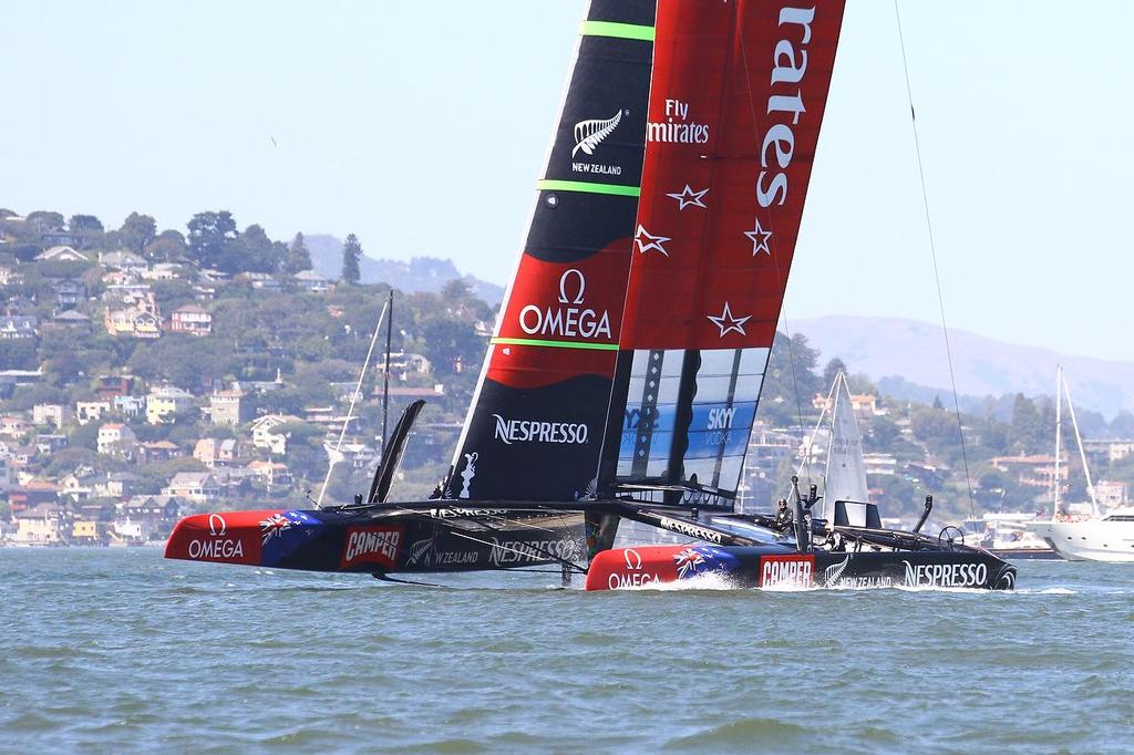 America&rsquo;s Cup - Day 1,  Oracle Team USA vs Emirates Team NZ - Race 1 photo copyright Richard Gladwell www.photosport.co.nz taken at  and featuring the  class