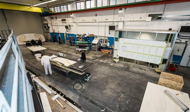 March 2015 - Team Vestas Wind rebuild at Persico Marine, Bergamo. Italy © Brian Carlin - Team Vestas Wind