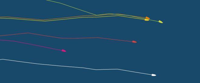 Position report at 25 March 06:40 UTC - Volvo Ocean Race 2015 © Volvo Ocean Race http://www.volvooceanrace.com