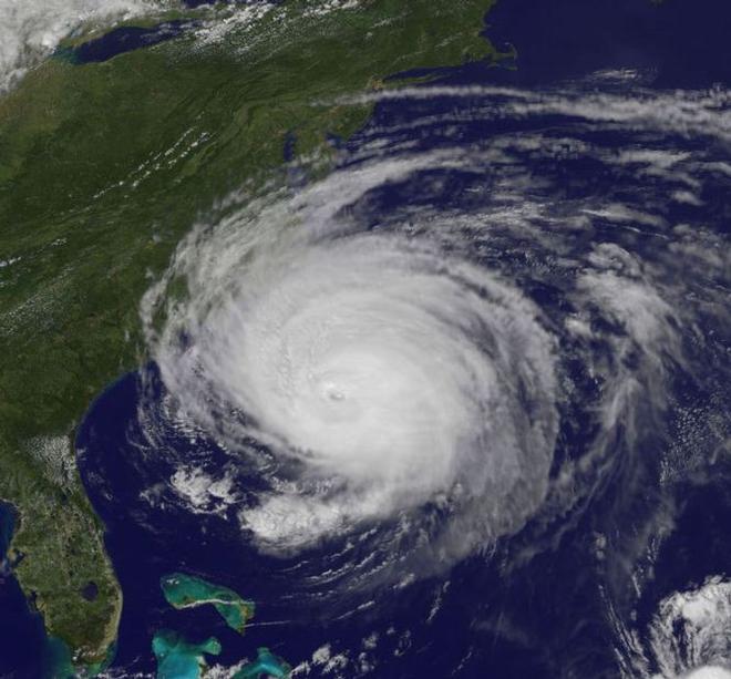 Geostationary Operational Environmental Satellite (GOES-13) captured Hurricane Earl, a category four strength storm threatening the U.S. East Coast in 2010. Historically storms of this strength have been relatively rare along the U.S. East Coast, but long-term sediment records suggest they occurred much more frequently in recent prehistory - Prehistoric-hurricanes ©  NASA http://www.nasa.gov