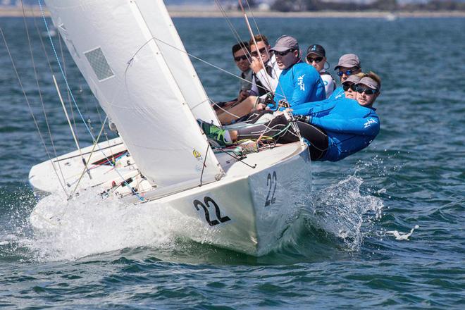 David Clark, Will Northam, Nic Douglass and Sean O’Rourke – Fifteen+. - 2015 Etchells Victorian State Championship ©  John Curnow