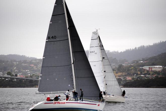 Don Calverrt's Intrigue celebrated 30 years of racing on the River Derwent by winning Group A of the COmbined Clubs Long Race Series under both AMS and IRC scoring. © Peter Campbell