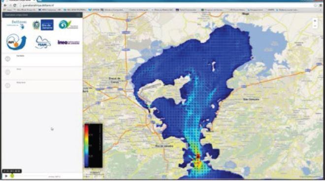 A graph illustrating where pollution levels will be highest - Project Guanabara Limpa © Project Guanabara Limpa