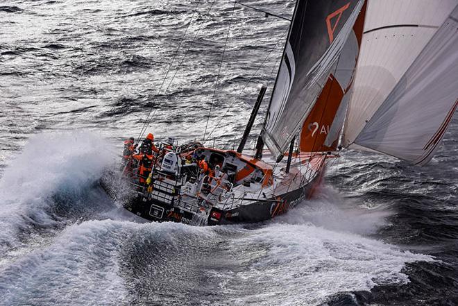 March 30,2013. Team Alvimedica leads the Volvo Ocean 65 fleet around Cape Horn. © Rick Tomlinson/Volvo Ocean Race http://www.volvooceanrace.com