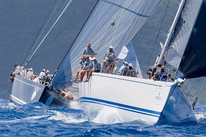 Selene leads Courdileone - Rolex Swan Cup Caribbean 2015 ©  Rolex / Carlo Borlenghi http://www.carloborlenghi.net