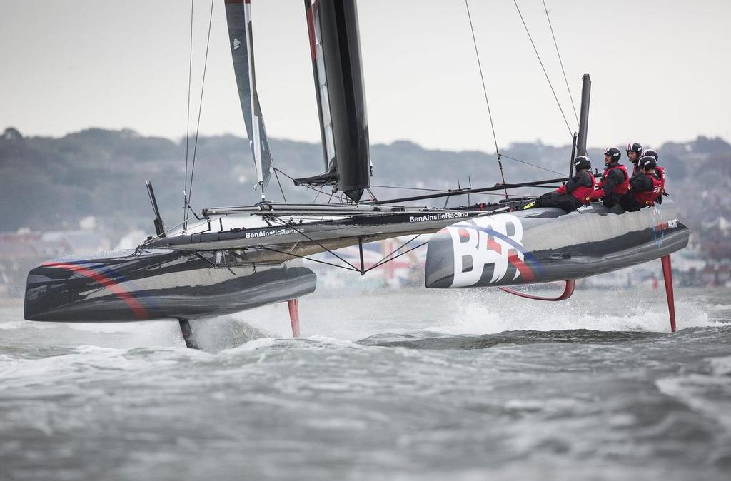 Ben Ainslie Racing Americas Cup team training on the Solent © Lloyd Images http://lloydimagesgallery.photoshelter.com/