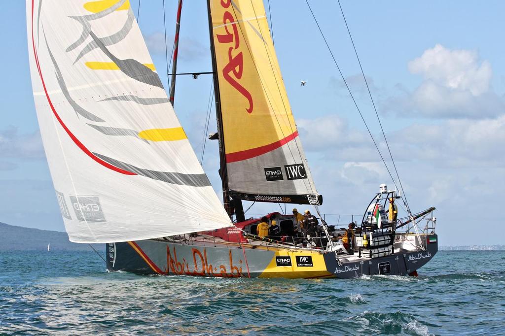 Abu Dhabi splits from the fleet - Leg 5 photo copyright Richard Gladwell www.photosport.co.nz taken at  and featuring the  class