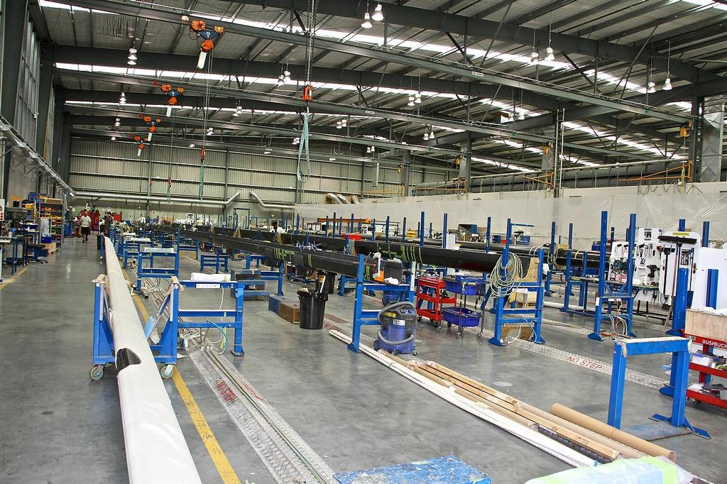 Spars almost ready to leave the production line at Southern Spars Auckland manufacturing facility in March 2015 photo copyright Richard Gladwell www.photosport.co.nz taken at  and featuring the  class
