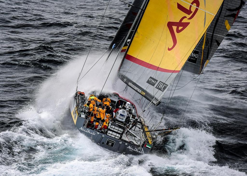 March 30, 2013. Abu Dhabi Ocean Racing - the Volvo Ocean 65 fleet around Cape Horn. © Rick Tomlinson/Volvo Ocean Race http://www.volvooceanrace.com