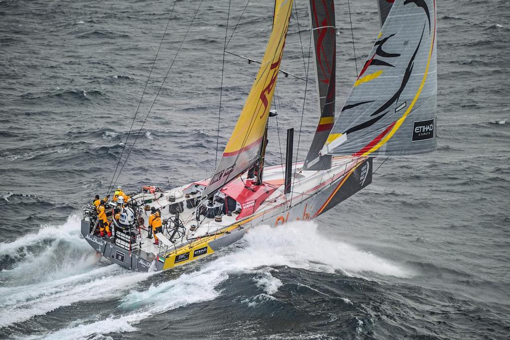March 30, 2013. Abu Dhabi Ocean Racing - Volvo Ocean 65 fleet around Cape Horn. © Rick Tomlinson/Volvo Ocean Race http://www.volvooceanrace.com