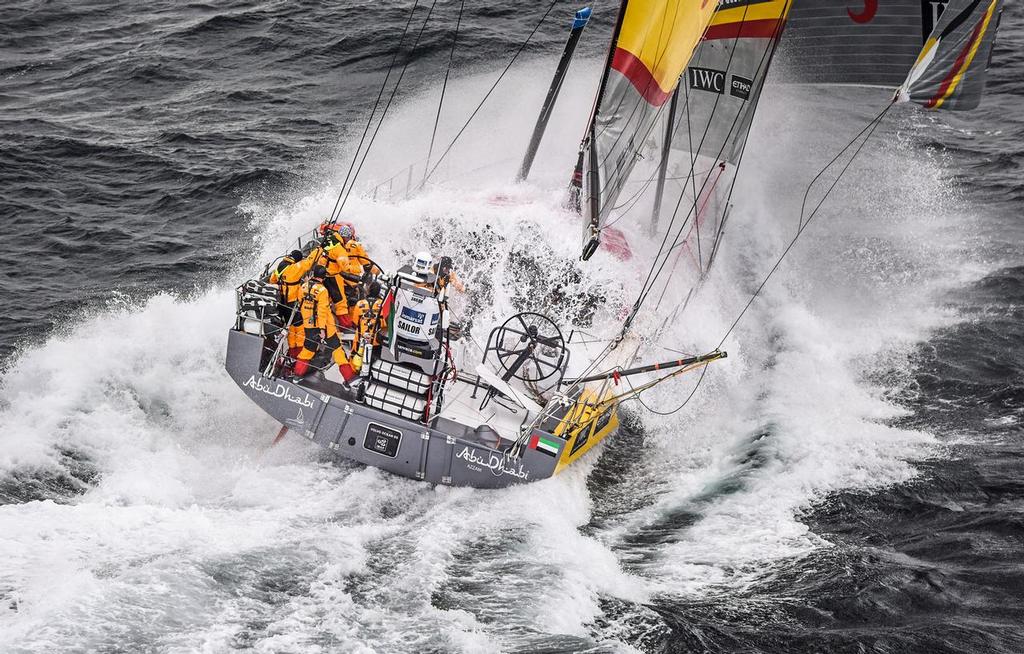 March 30, 2015. Abu Dhabi Ocean Racing rounding Cape Horn. photo copyright Rick Tomlinson/Volvo Ocean Race http://www.volvooceanrace.com taken at  and featuring the  class