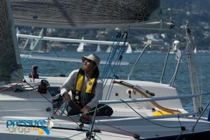 Bob Johnston doest not let a little headsail sag and underwater obstruction muck up his day, taking SH Spin 108 and under on his J-92 Ragtime! - 2015 SSS Corinthian Regatta photo copyright Pressure Drop . US taken at  and featuring the  class