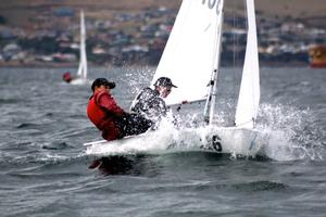 Tasmanian champions in International Cadets Angus Price and Archie Ibbott - Laser 4.7 State Championship photo copyright Sam Tiedemann taken at  and featuring the  class
