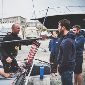 New team? Coach, ?Rob Wils?on, shar?es his m?ultihull? racing ?knowledg?e - 35th America's Cup - Bermuda Training photo copyright Ben Ainslie Racing www.benainslieracing.com taken at  and featuring the  class