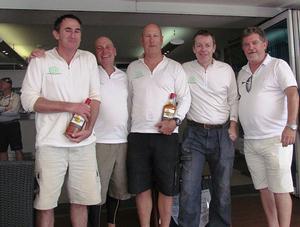 Julian Farren-Price (second from right) and crew with CYCA Director John Markos (right) photo copyright CYCA Staff . taken at  and featuring the  class