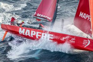 MAPFRE tackles steep and angry seas as they pass East Cape, the eastern-most point - Volvo Ocean Race 2015 photo copyright  Ainhoa Sanchez/Volvo Ocean Race taken at  and featuring the  class
