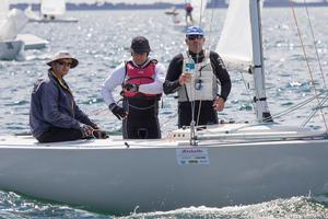 Overall leaders – Magpie – Michael Coxon, James Mayo and Richie Allanson. - 2015 Etchells Victorian State Championship photo copyright  John Curnow taken at  and featuring the  class